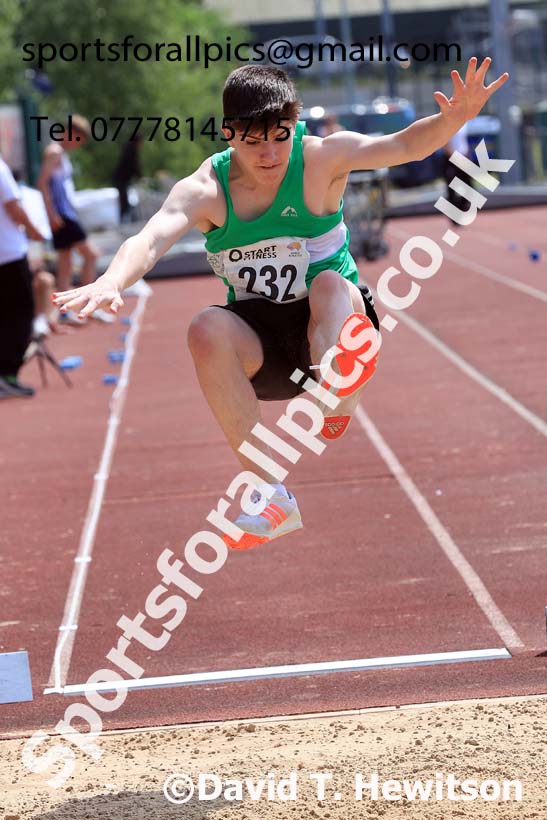 Boys Under-15s Long Jump, 2024 North Eastern Track and Field Champs., Middlesbrough.  Photo: David T. Hewitson/Sports for All Pics